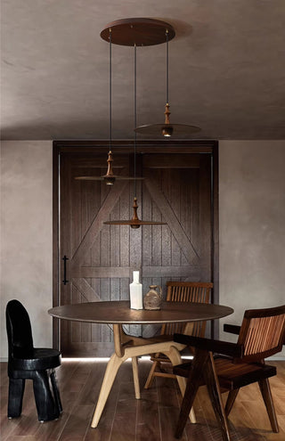 Syrinyra Suspension Sculpturale Disque Bois-Luire