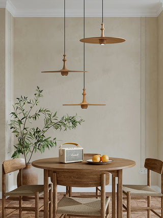 Syrinyra Suspension Sculpturale Disque Bois-Luire