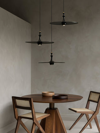 Syrinyra Suspension Sculpturale Disque Bois-Luire