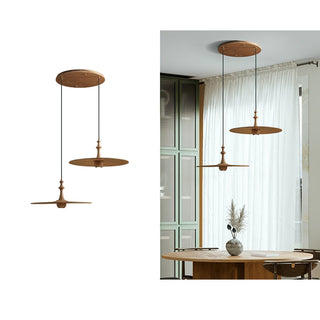Syrinyra Suspension Sculpturale Disque Bois-Luire