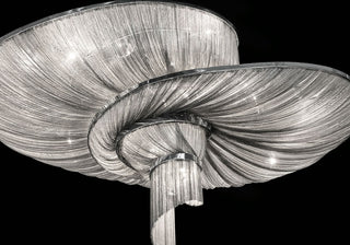 Spiral Elegance Chain Chandelier-Neutral Decor