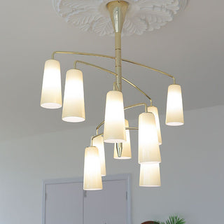 Spiral Tiered Chandelier-Neutral Decor