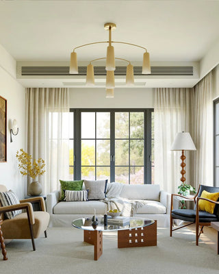 Spiral Tiered Chandelier-Neutral Decor