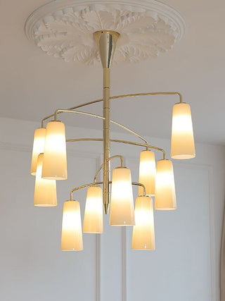 Spiral Tiered Chandelier-Neutral Decor