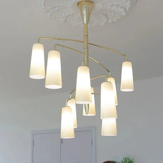 Spiral Tiered Chandelier-Neutral Decor