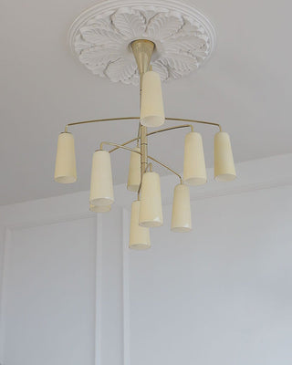 Spiral Tiered Chandelier-Neutral Decor