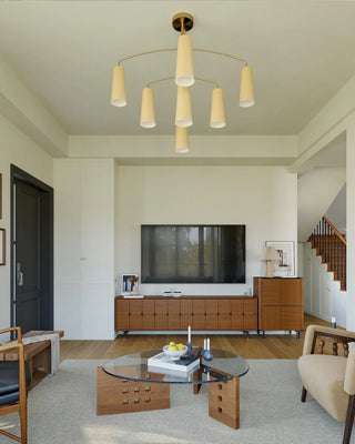 Spiral Tiered Chandelier-Neutral Decor