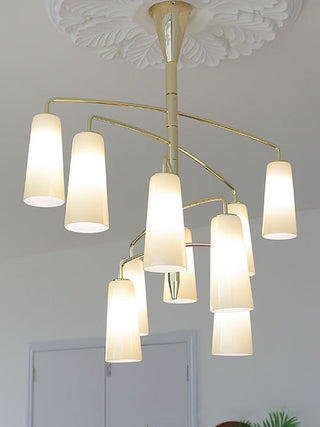 Spiral Tiered Chandelier-Neutral Decor