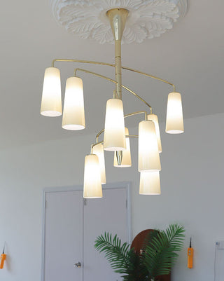 Spiral Tiered Chandelier-Neutral Decor