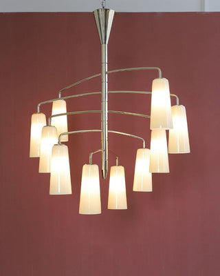 Spiral Tiered Chandelier-Neutral Decor