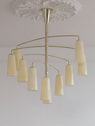 Spiral Tiered Chandelier-Neutral Decor