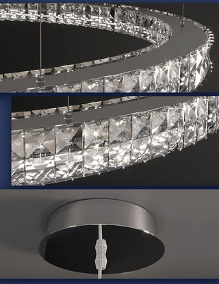 Lustra Lustre Anneau Cristal Spiridon Luxe