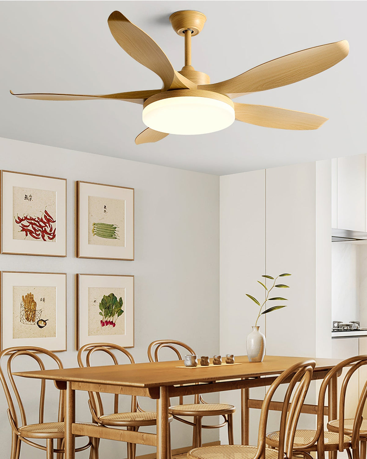 Detail shot of the integrated LED light source on the Splenda Ceiling Fan.