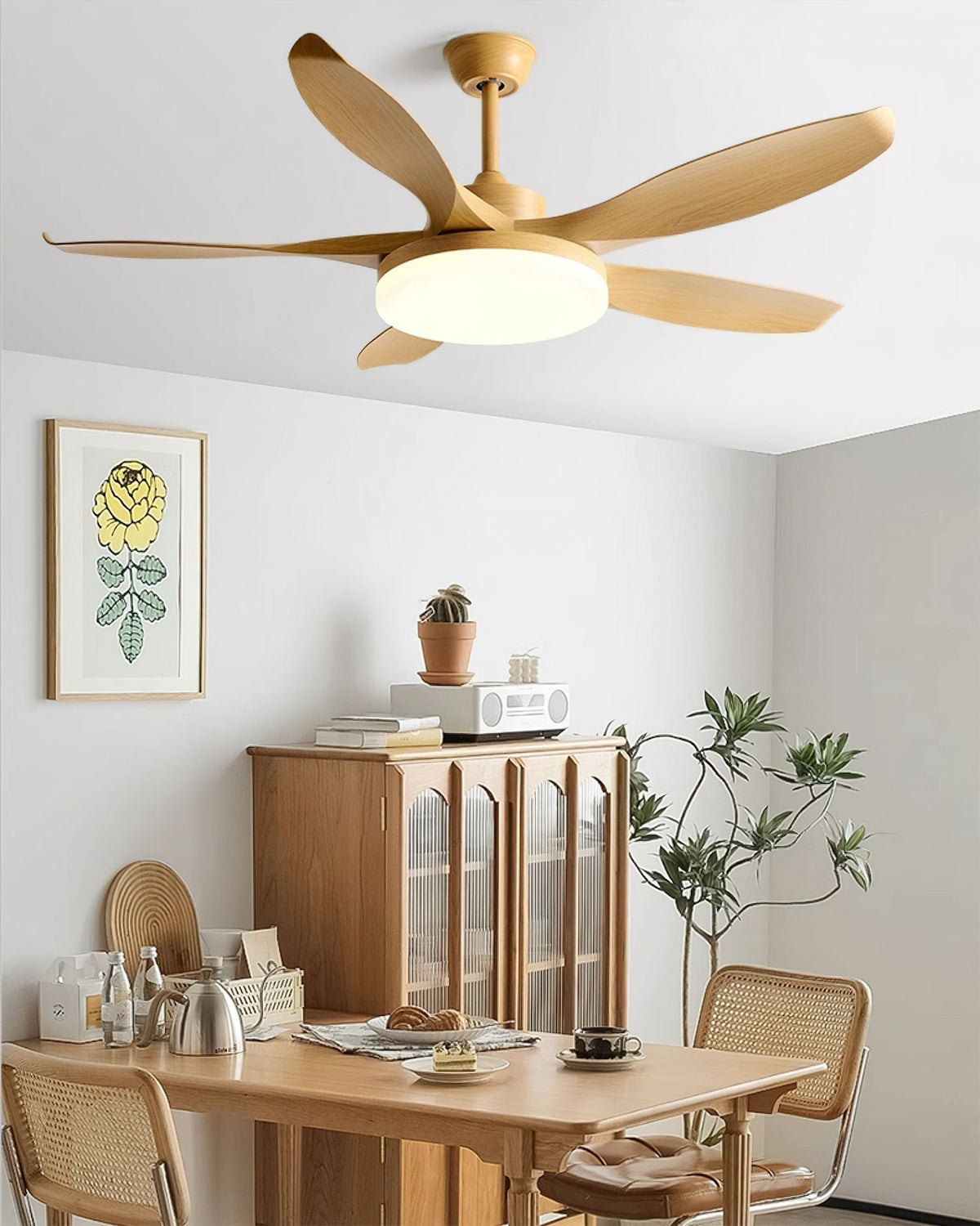 The 52-inch Splenda Ceiling Fan Light providing airflow in a large open-plan space.