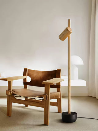 Rinisina Lampadaire Spotlight Bois