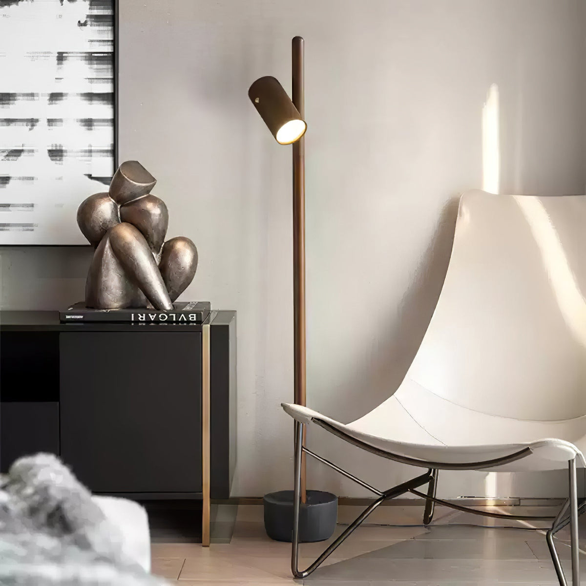 Rinisina Lampadaire Spotlight Bois