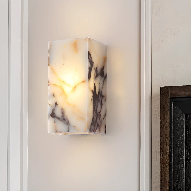 Illaee Moderne Minimaliste Carré Marbre Applique Murale