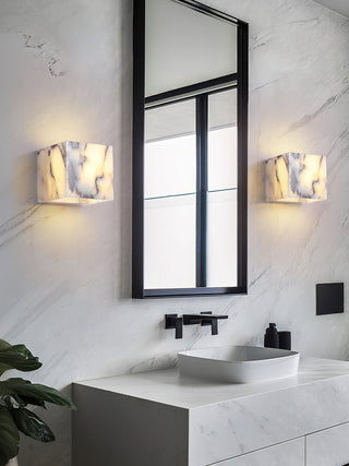 Illaee Moderne Minimaliste Carré Marbre Applique Murale