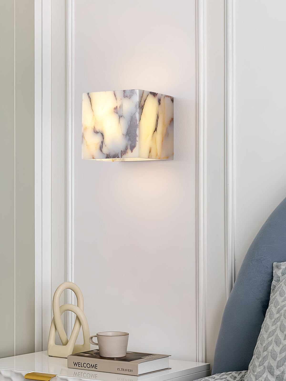 Illaee Moderne Minimaliste Carré Marbre Applique Murale