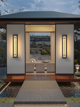 Square Outdoor Alabaster Wall Light-Neutral Decor