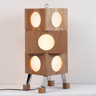 Zalynora Lampadaire en Bois Empilé