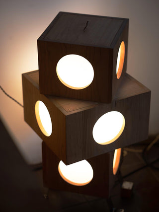 Zalynora Lampadaire en Bois Empilé