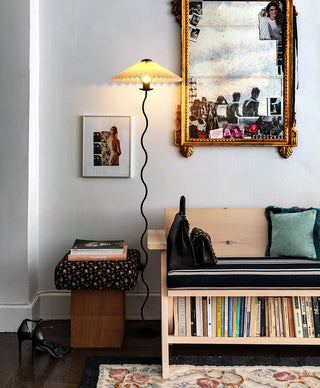 Lioraven Lampadaire en Tissu Minimaliste Classique