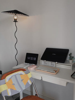 Lioraven Lampadaire en Tissu Minimaliste Classique
