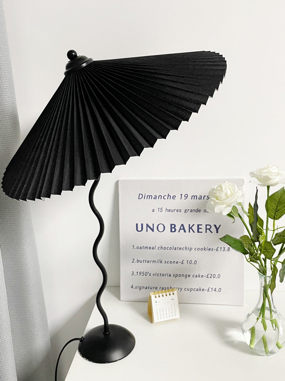 Vioro Lampe de Table en Tissu