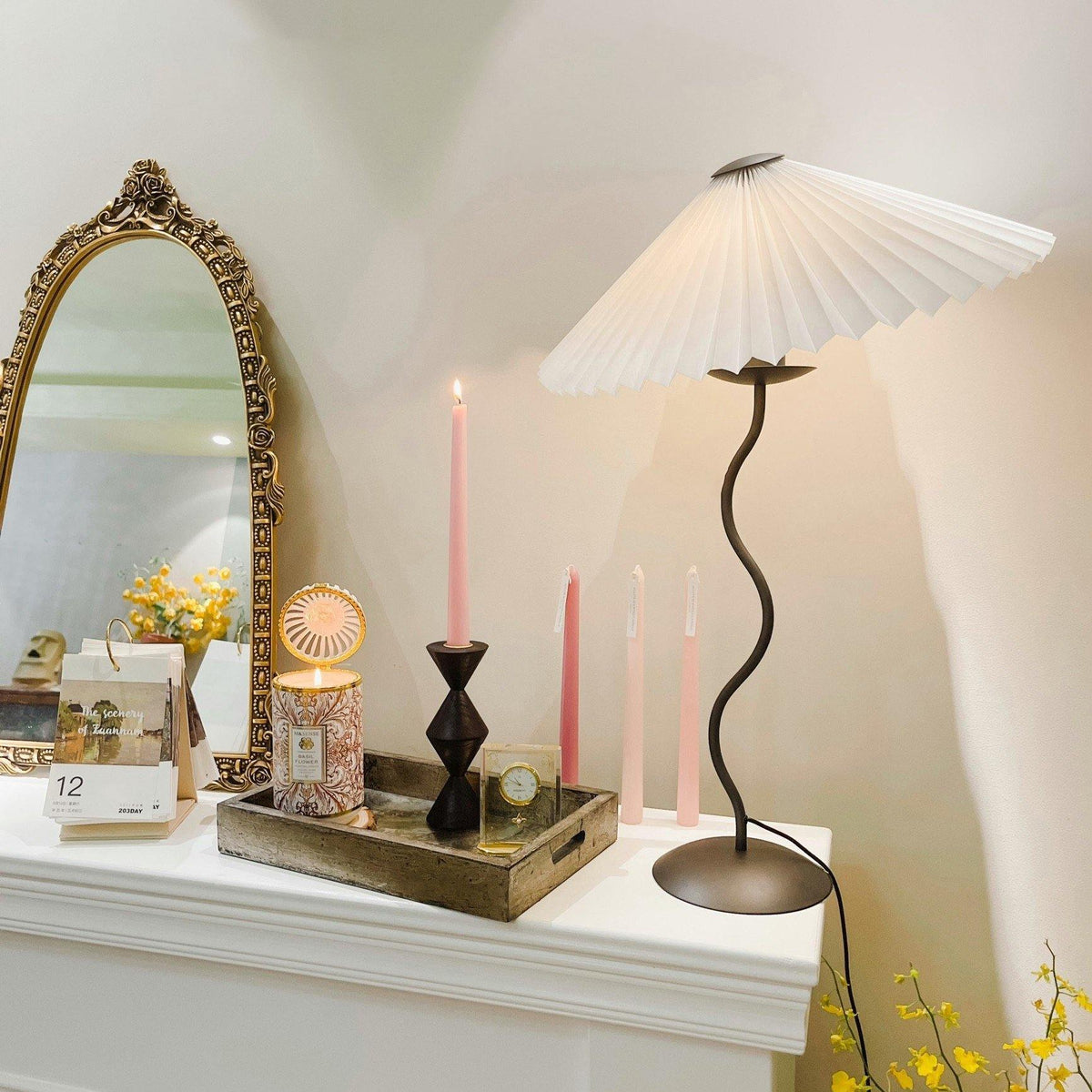 Vioro Lampe de Table en Tissu