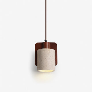 Squircle Travertine Pendant Lamp-Neutral Decor