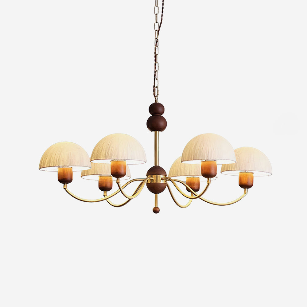 Core Chandelier Rice Paper Mid-Century-Neutral Decor