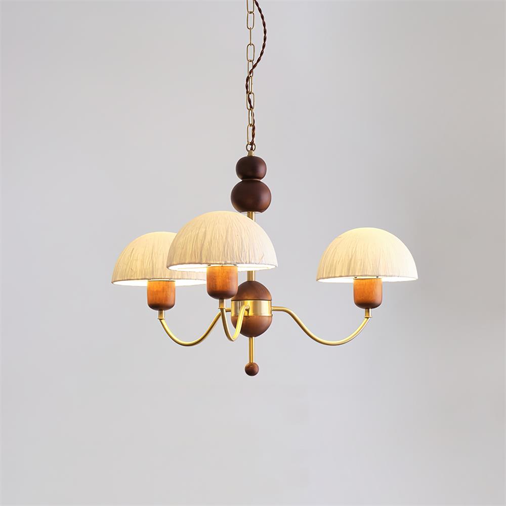 Core Chandelier Rice Paper Mid-Century-Neutral Decor