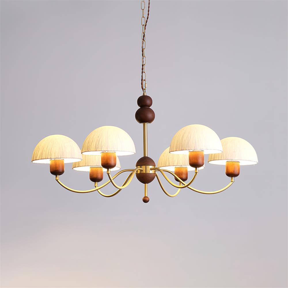 Core Chandelier Rice Paper Mid-Century-Neutral Decor