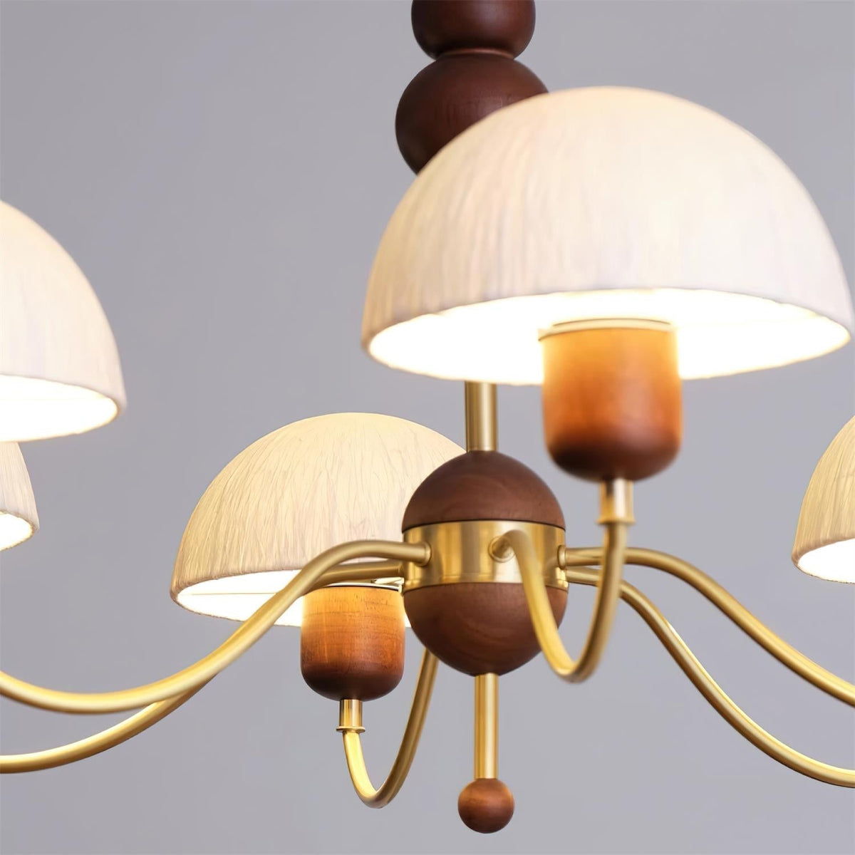 Core Chandelier Rice Paper Mid-Century-Neutral Decor