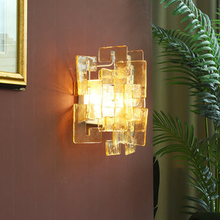 Stacked Glass Wall Sconce-Neutral Decor