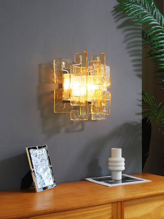 Stacked Glass Wall Sconce-Neutral Decor