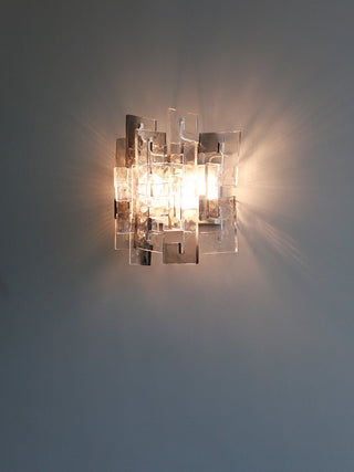 Stacked Glass Wall Sconce-Neutral Decor