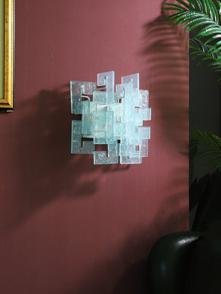 Stacked Glass Wall Sconce-Neutral Decor
