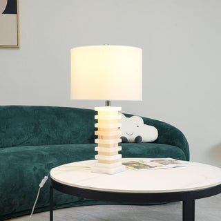 Covynen Lampe de Table en Albâtre