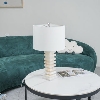 Covynen Lampe de Table en Albâtre