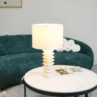 Covynen Lampe de Table en Albâtre