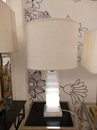 Covynen Lampe de Table en Albâtre
