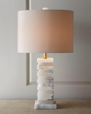 Covynen Lampe de Table en Albâtre