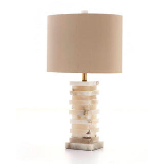 Covynen Lampe de Table en Albâtre
