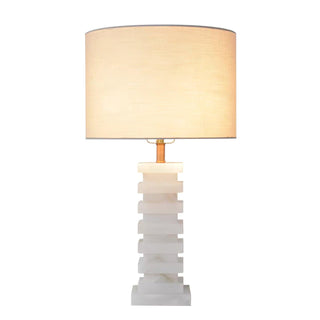 Covynen Lampe de Table en Albâtre