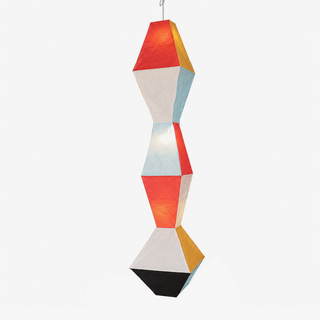 Stacked Geometric Rice Paper Pendant Lamp-Neutral Decor