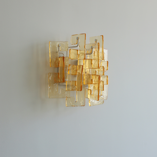 Stacked Glass Wall Sconce-Neutral Decor