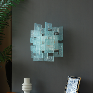 Stacked Glass Wall Sconce-Neutral Decor