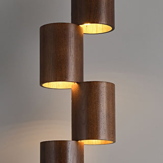 Aris Stacked Bois Tower Lampadaire
